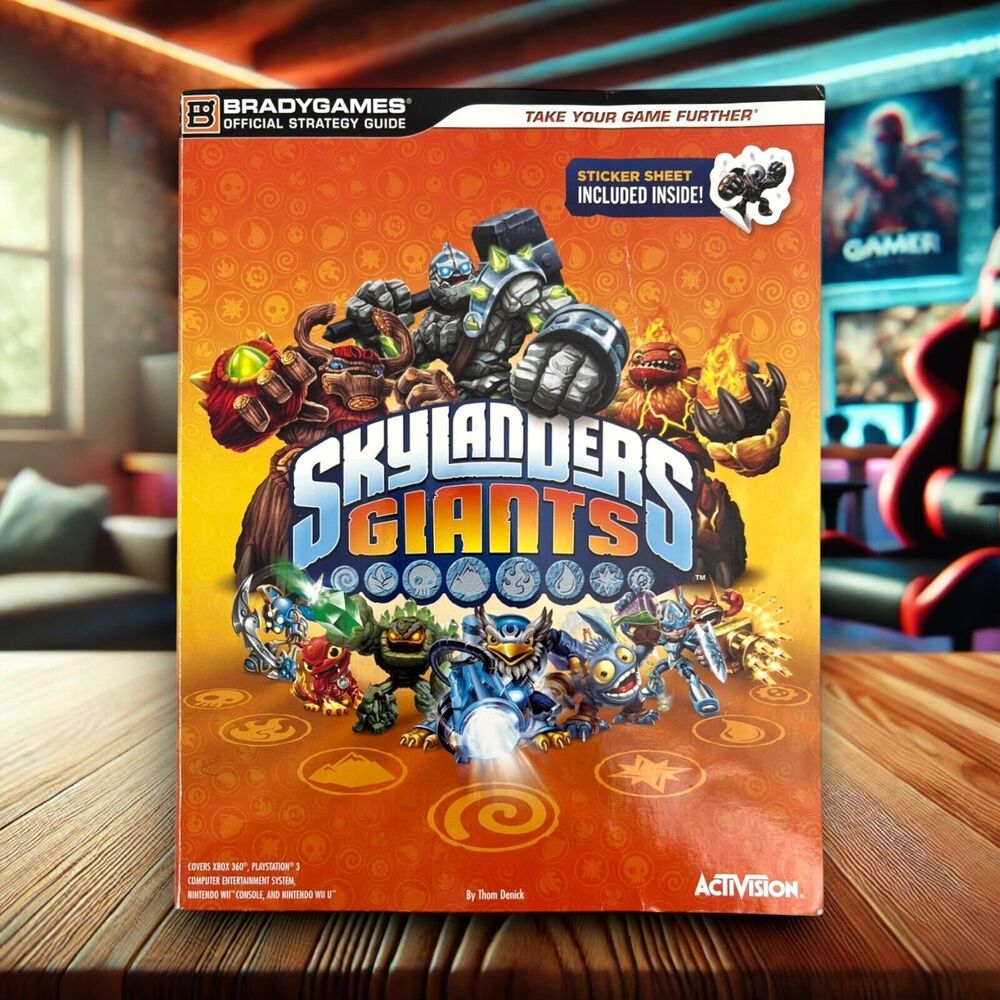 Skylanders Giants Official Strategy Guide - Brady Games Paperback with Stickers